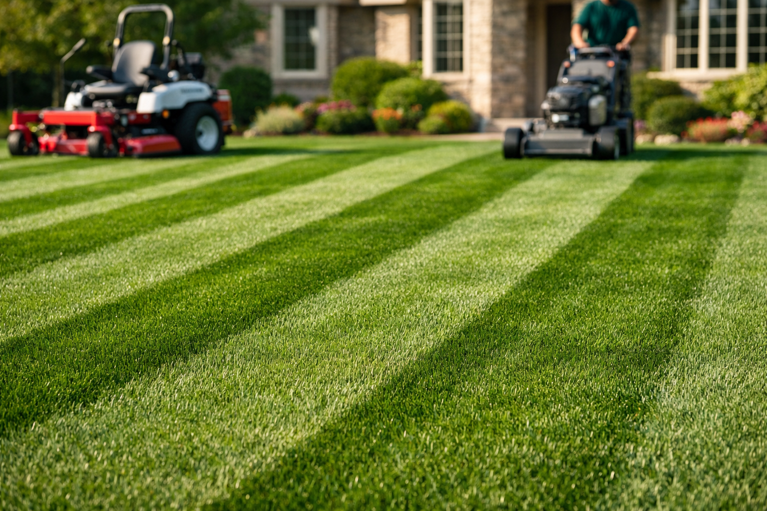 Professional lawn mowing service